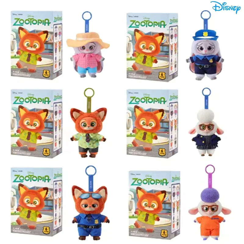 NEW 2026 Disney Zootopia Blind Box – Judy & Nick Vinyl Plush Cartoon Character Pendant, Trendy Toy Gift