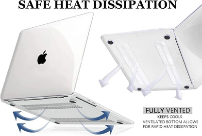 Crystal Clear MacBook Hard Case - Protective Cover for MacBook Air & Pro 13, 14, 15 & 16-inch Models