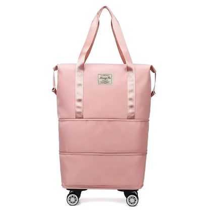 Oxford Cloth Large Capacity Travel Bag – Detachable Universal Wheel Luggage with Dry & Wet Separation for Business Trips