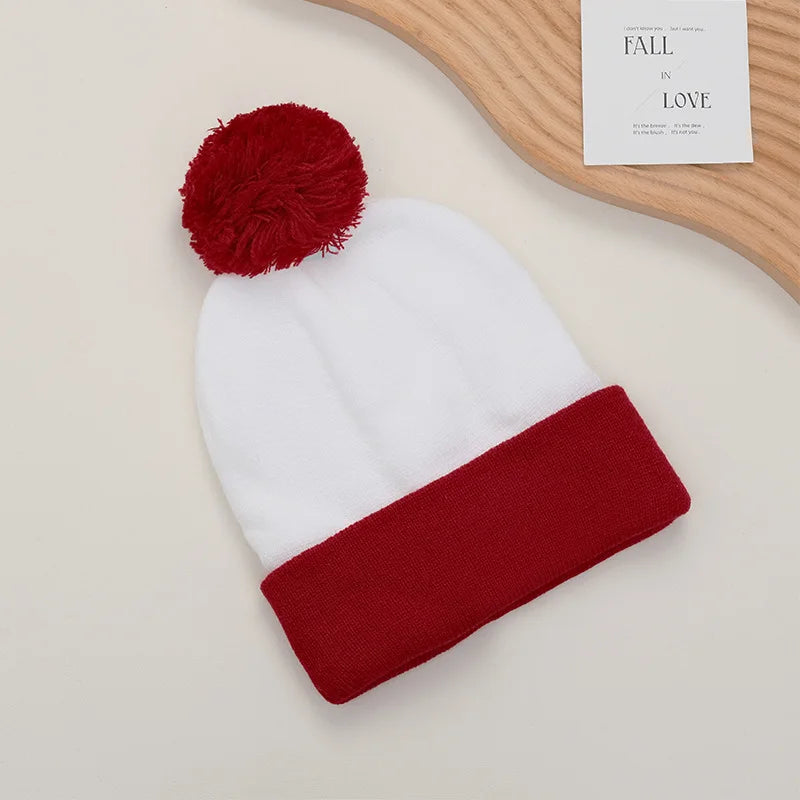 Unisex Christmas & Holiday Cosplay Set – Funny Knitted Beanie Hat with Gloves, Warm Winter Hat for Halloween & New Year