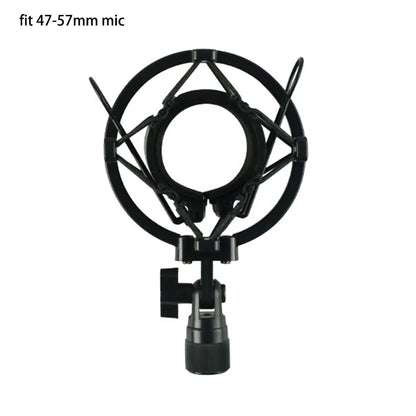 Universal Microphone Shock Mount - Professional Shockproof Stand Bracket for Studio Recording & DIY Audio Setup