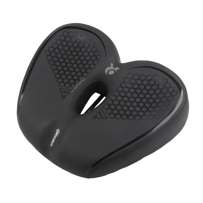 Comfortable Bicycle Saddle - Double Shock Absorption Wide Cushion for MTB, Road & Commuter Bikes