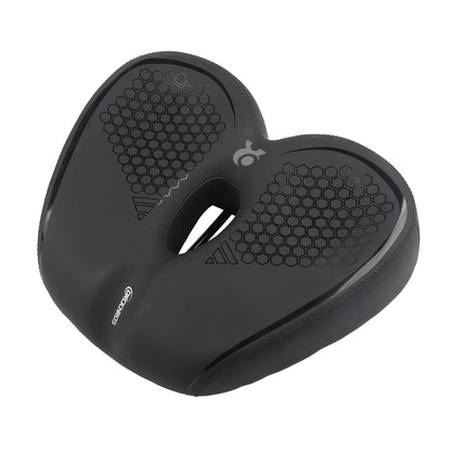 Comfortable Bicycle Saddle - Double Shock Absorption Wide Cushion for MTB, Road & Commuter Bikes