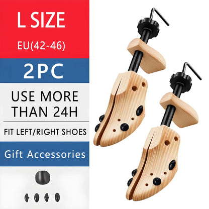 Repacego Wooden Shoe Trees – 1/2 Pc Adjustable Shoe Stretcher & Expander for Men, Women, Unisex, Length & Width Adjustment