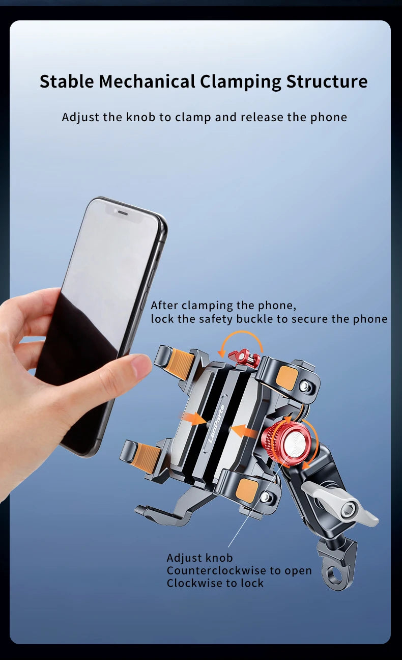 New Universal Motorcycle Phone Holder – High-Quality Alloy Shockproof Navigation Mount