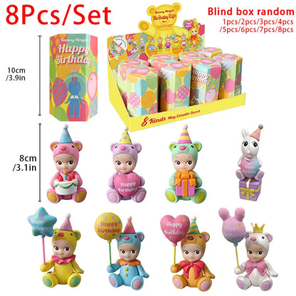 New Sonny Angel Blind Box – Birthday Series Animal Anime Figures, Cute Desktop & Car Ornaments, Christmas Gift