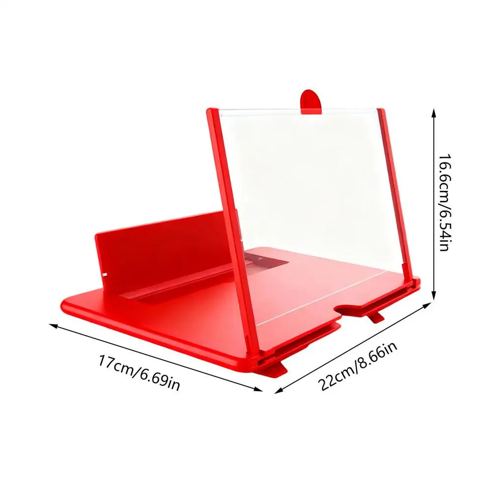 Phone Screen Magnifier - 3D HD Tabletop Cell Phone Enlarger for Seniors, Movies & Video Watching