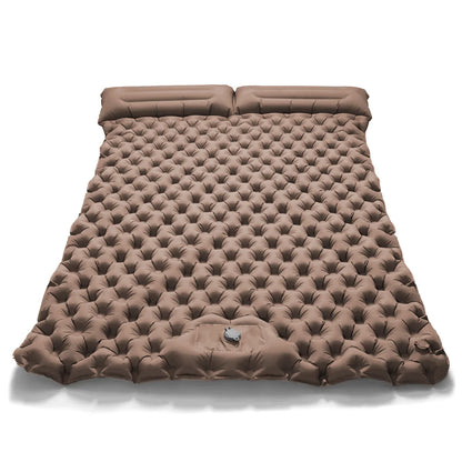 Double Camping Air Mattress with Pillow - Waterproof, Inflatable Sleeping Pad for Nature Hikes