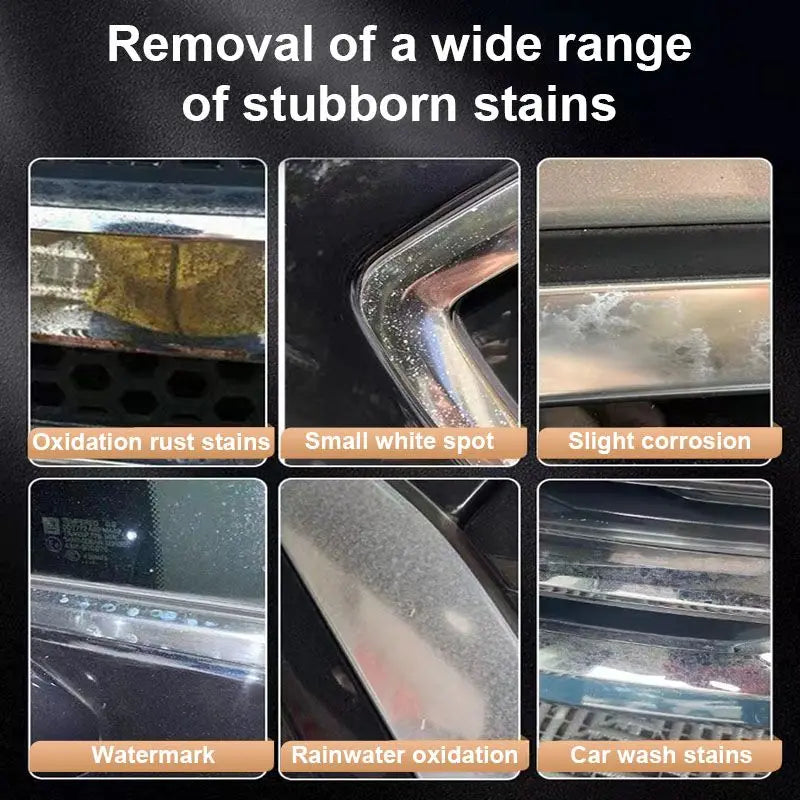 Chrome Polish Paste for Cars – Scratch Repair and Shine Restorer for Door Handles, Window Frames & Car Emblems