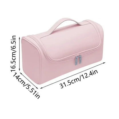 Portable Hair Dryer & Curling Iron Storage Bag – Waterproof, Large Capacity with Hideable Hanging Hook & Non-Slip Pouch