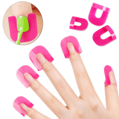 26Pcs Nail Care Beauty Model Anti-Nail Clip - Polish Spill-Proof Glue Overflow Art Tool Accessories for Women