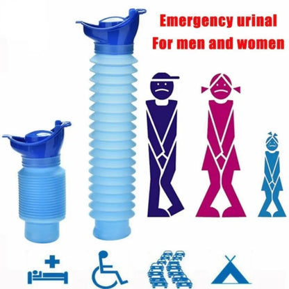 750ml Adult Urinal - Portable Shrinkable Personal Mobile Soft Toilet for Outdoor, Car Travel, Traffic, and Camping