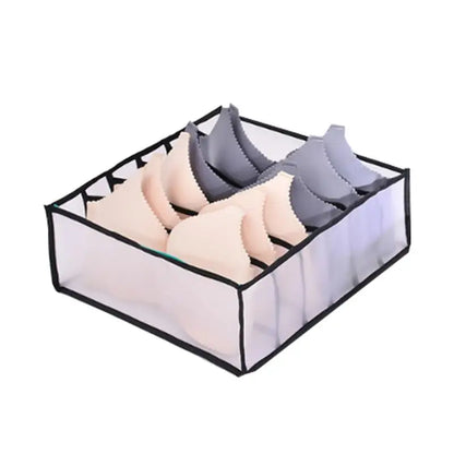 7-Grid Jeans Storage Box — Closet & Wardrobe Drawer Organizer for Clothes, Pants, and Socks Separation