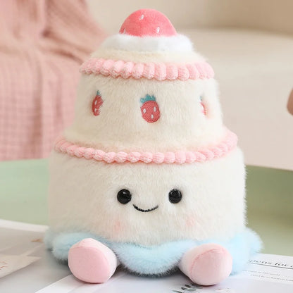 New Cartoon Egg Stuffed Toy – Breakfast Bread & Toast Plush Doll, Fun Pillow for Baby Comfort & Xmas Gifts