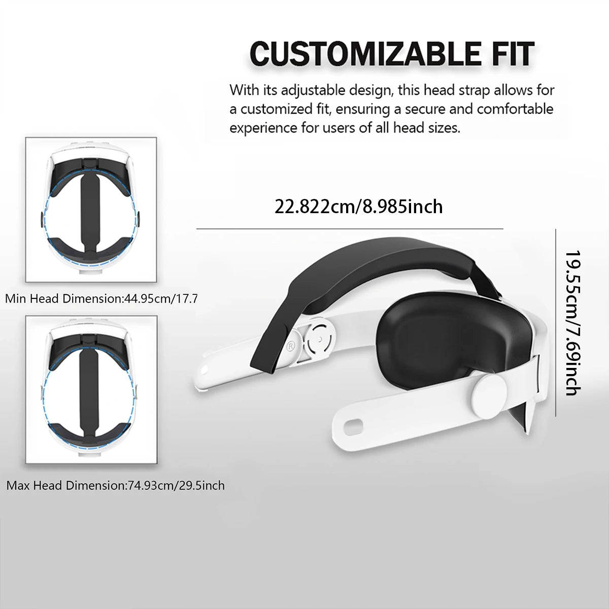 Adjustable Head Strap for Oculus Quest 2 – Elite VR Replacement for Comfort & Support