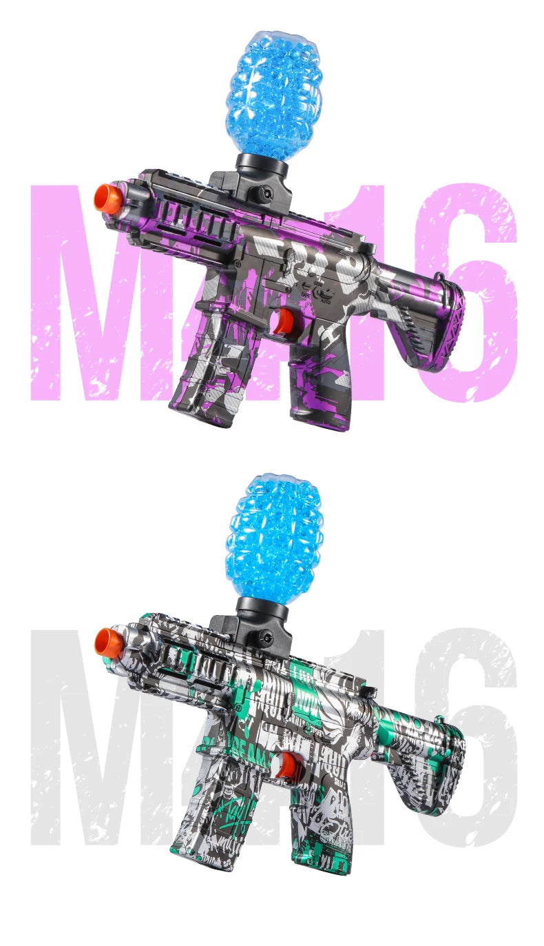 M416 Electric Ball Blaster Toy Gun – High-Speed Metallic Finish, Rechargeable, Halloween & Thanksgiving Gift (Bullets Not Included)