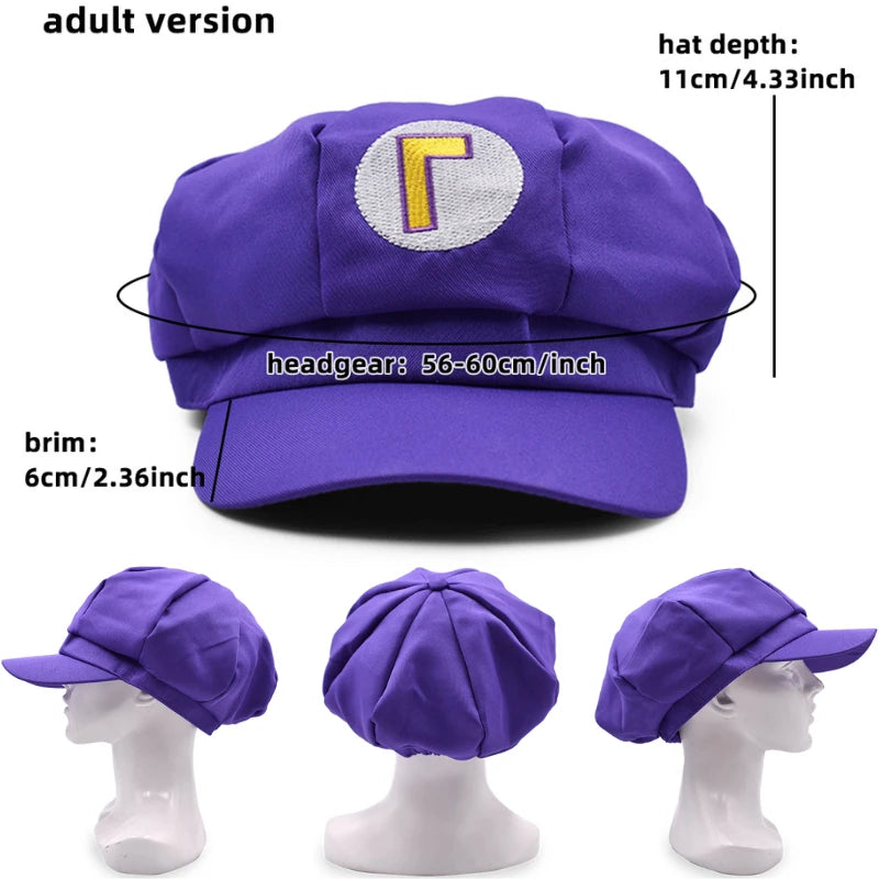 Anime Mario & Luigi Plush Hats — Kawaii Cappy, Princess Peach, Waluigi, Wario & Mushroom Stuffed Dolls, Birthday Gifts for Kids