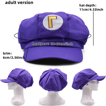 Anime Mario & Luigi Plush Hats — Kawaii Cappy, Princess Peach, Waluigi, Wario & Mushroom Stuffed Dolls, Birthday Gifts for Kids