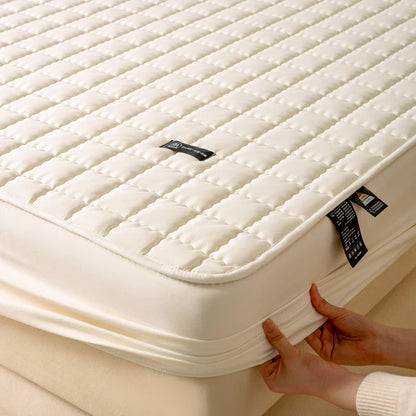 Waterproof Antimicrobial Mattress Cover – Hypoallergenic Noiseless Fitted Sheet Protector Solid Color