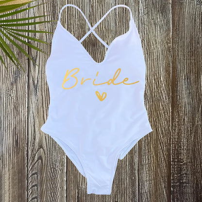 Women's Padded One Piece Swimsuit - Sexy Plus Size Beachwear Bathing Suit for Summer & Bachelorette Parties