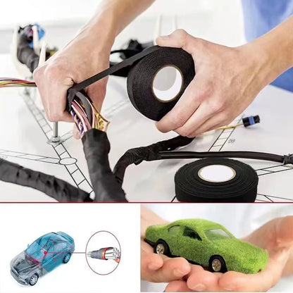 Electrical Tape – Heat Resistant, Waterproof, Adhesive Cloth Tape, Available in 1/3/5 Pcs, for Automotive and Insulating Uses