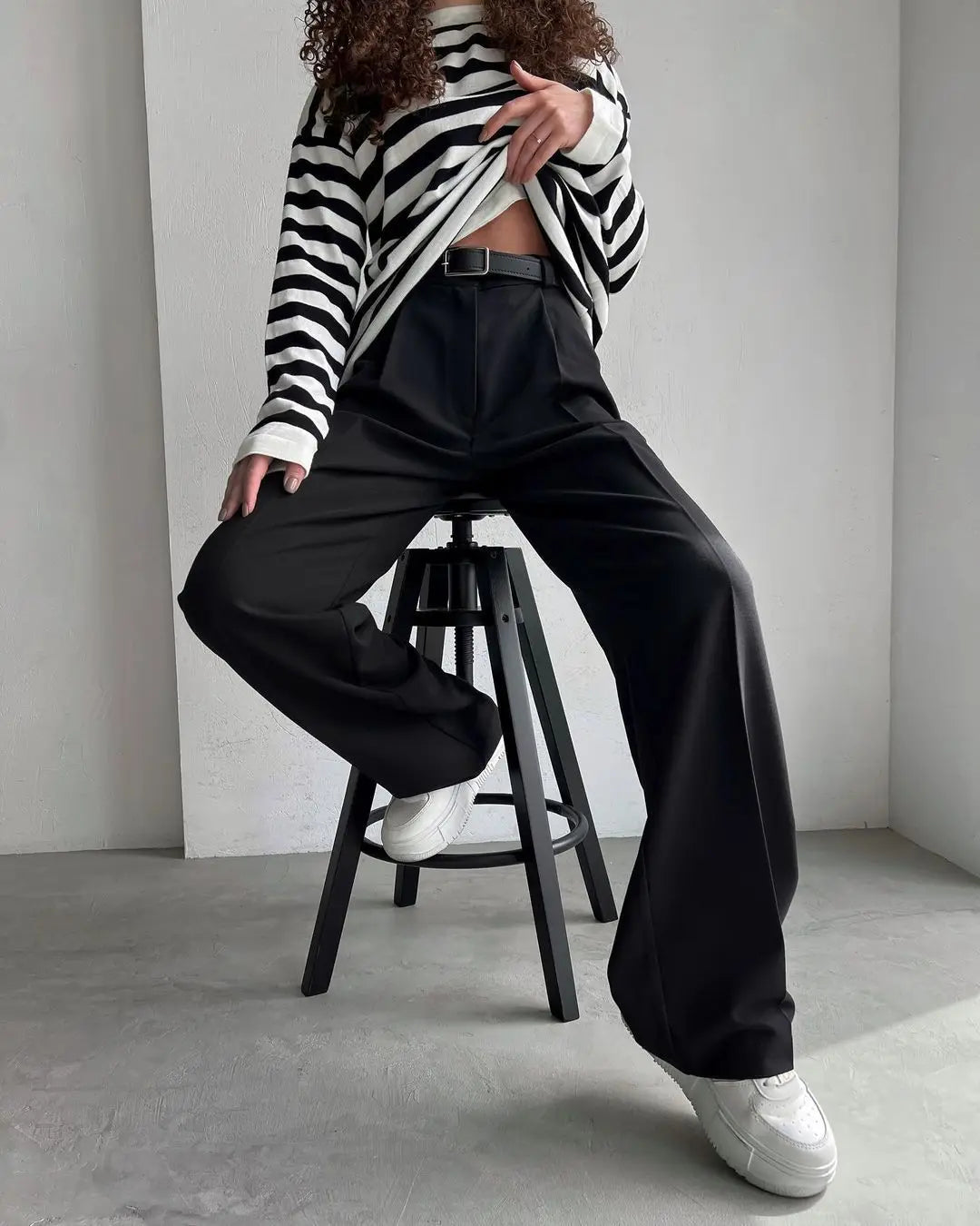 Women's Classic Straight Leg Pants – Versatile Loose Fit, Wide Leg for Office, Tourism, Spring & Summer Casual Wear