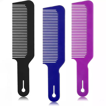 Portable Hairdressing Comb – Wide Tooth Flat Top Clipper Comb for Oil Head Styling & Heat-Resistant Use