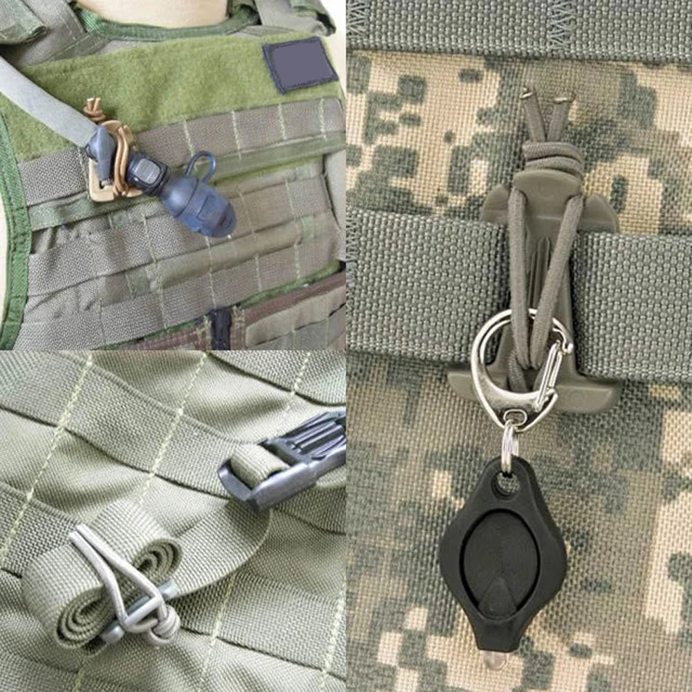 1PCS Backpack Buckle Clamp Carabiner - Survival Gear Tools, Outdoor Nylon Camping Bag Hanger Hook for Wild Hiking