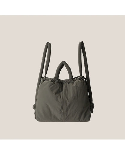 2023 Casual Nylon Padded Tote Bag – Soft Puffer Shoulder & Crossbody Handbag for Women, Large Capacity Vintage Design