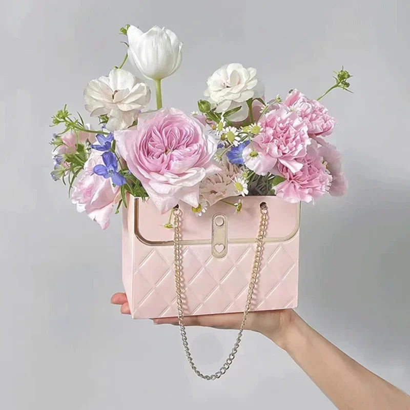 Flower Box Rose Packaging – Portable Gift Box for Valentine’s Day, Birthday, Party, Candy & Cake Wrapping