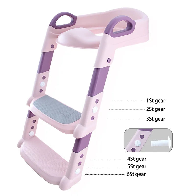 Foldable Stepped Children's Toilet : Multi-Functional Training Stool for Boys & Girls