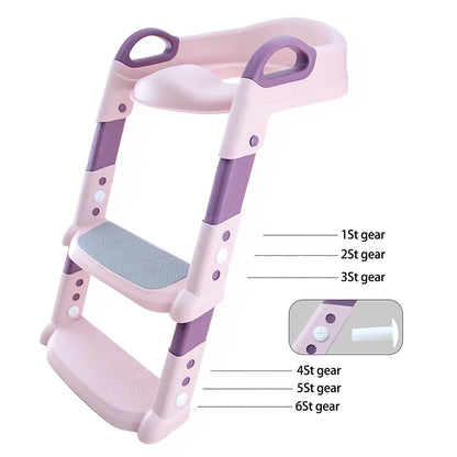 Foldable Stepped Children's Toilet : Multi-Functional Training Stool for Boys & Girls