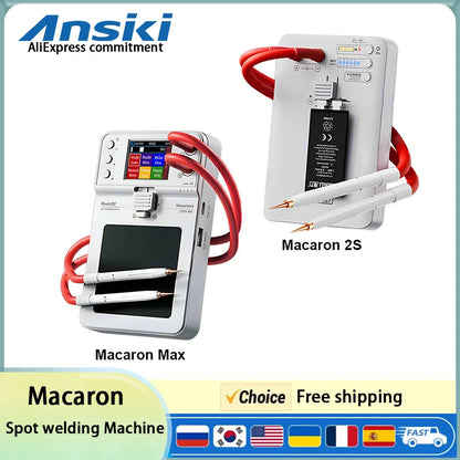 Macaron Portable Spot Welding Machine – Double Pulse Battery Welder for Mobile Phone & DIY Projects