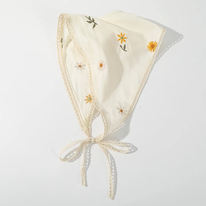 Fabric Printing Triangle Scarf — Flower Turban Bandana Headband for Women Retro Hair Accessories