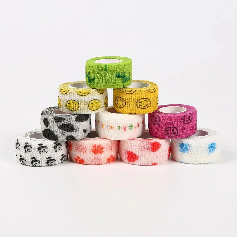 Self-Adhering Elastic Bandage Wrap - 5PCS Cohesive First Aid & Sports Support Wraps