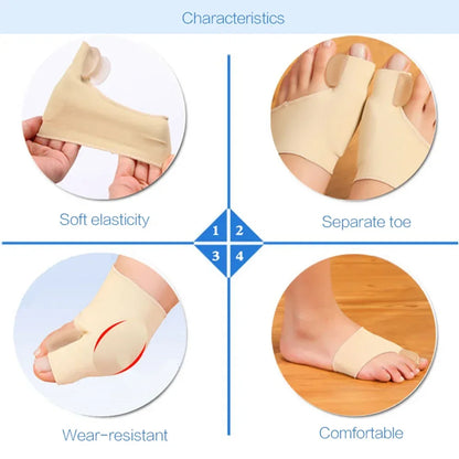 2PCS Toe Separators & Hallux Valgus Bunion Corrector – Foot Bone Adjusters, Pedicure Sock Straightener, Orthotics Correction Tools