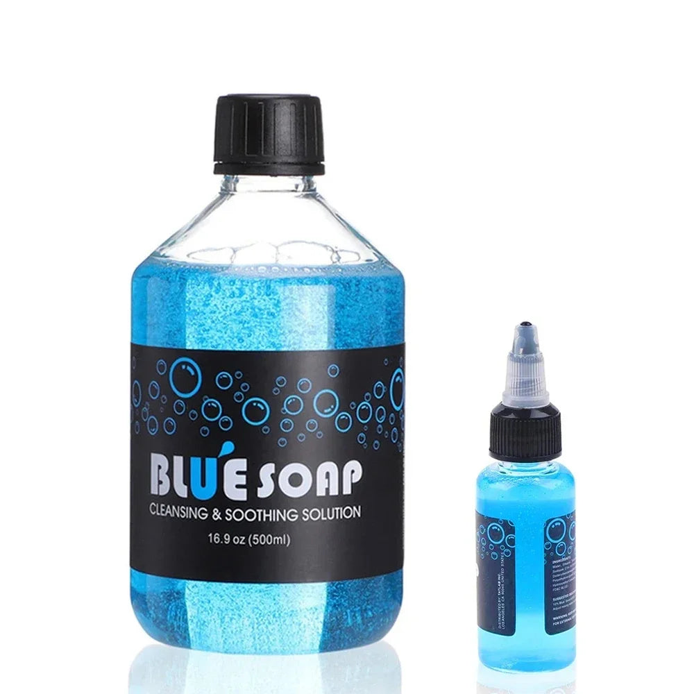500/40ML Concentrated Tattoo Soap — Green & Blue Mild Cleaning and Soothing Aftercare Solution for Tattoo Salon