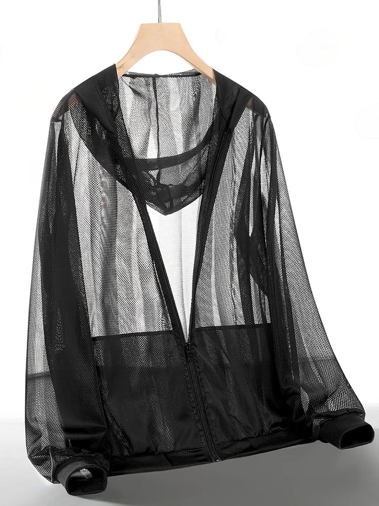 UPF 50+ UV Protection Jacket - Lightweight Hooded Outdoor Sportswear for Men