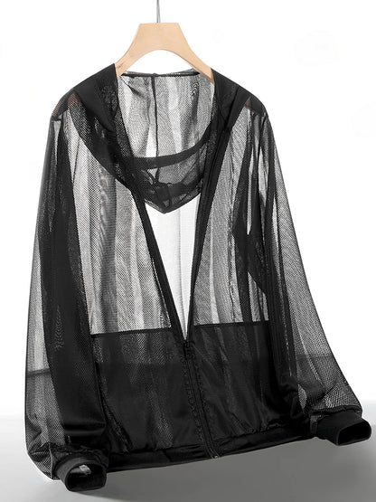 UPF 50+ UV Protection Jacket - Lightweight Hooded Outdoor Sportswear for Men