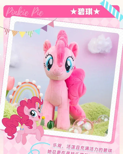 My Little Pony Plush Toys – Twilight Sparkle, Pinkie Pie, Rarity, Fluttershy, Applejack & Rainbow Dash Stuffed Dolls, Kids Xmas Gift