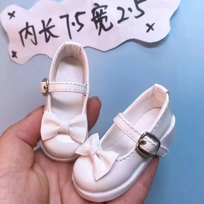 45CM BJD Doll Snow Boots — 1/4 Scale Work Dress Long Boots, Academy Style Uniform Leather Mary Jane Shoes for Dolls