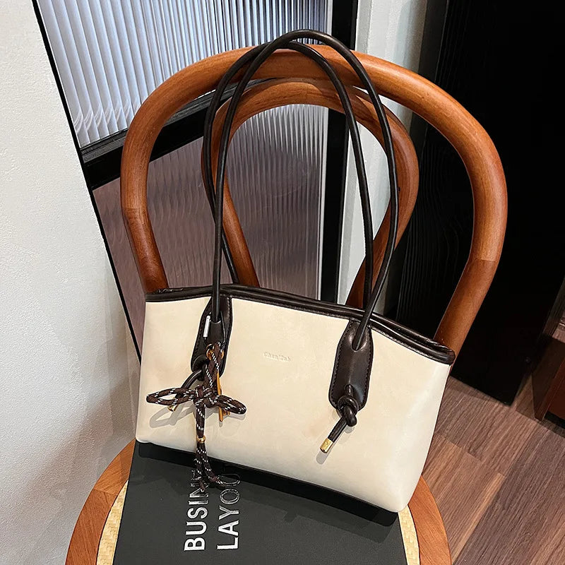 Women’s PU Leather Shoulder Bag – 2025 Winter Y2K Retro Crossbody Tote Handbag & Purse Trendy Casual Everyday Bag
