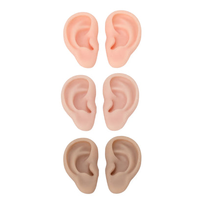 Soft Silicone Ear Model – Flexible Piercing Practice & Earring Display Training Mannequin for Jewelry Showcase & Ear Piercing Practice