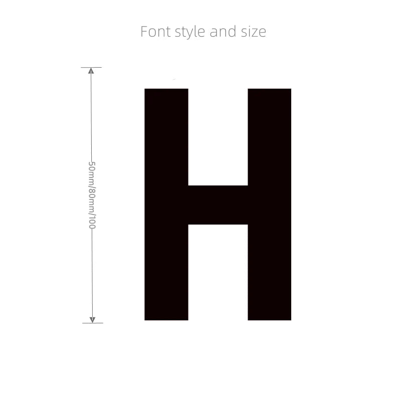 3D Mirror Acrylic Alphabet Wall Stickers – Black English Letters & Numbers for Personalized Door & Room Decor