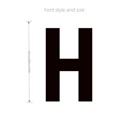 3D Mirror Acrylic Alphabet Wall Stickers – Black English Letters & Numbers for Personalized Door & Room Decor