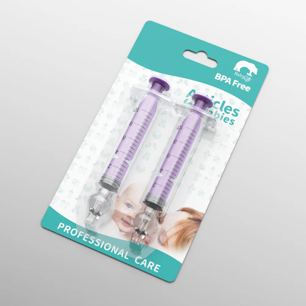 Baby Nasal Cleaner Syringe Set – 2-Piece 10mL Infant Nose Washer and Aspirator Tool