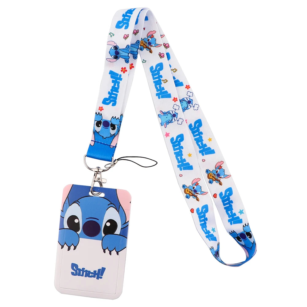 Cute Alien & Angel Cartoon Credential Holder Lanyard for Key, Card Badge & Gym Accessories