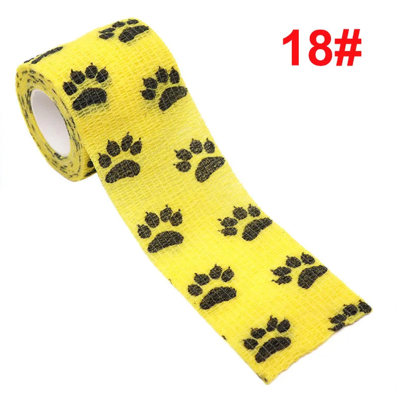 Animal Print Self Adhesive Elastic Bandage - 4.5m Sports Wrap Tape for Joints, Fingers & Pets