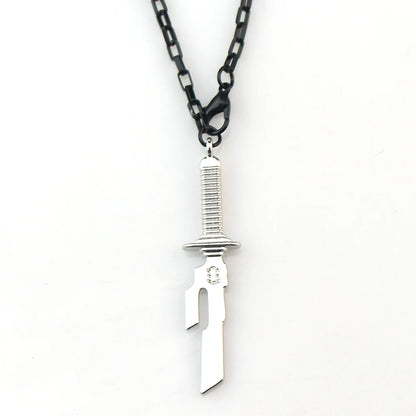 Jujutsu Kaisen Fushiguro Toji Sword Necklace - Spear of Tianri Knife Cosplay Pendant Choker Jewelry for Fans