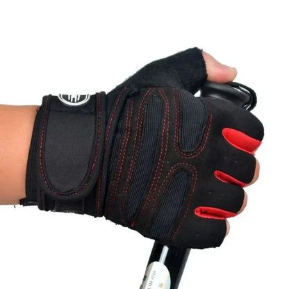Outdoor Sports Fingerless Gloves – Long Wrist Guard for Men & Women, Ideal for Gym, Cycling, Hiking, Boxing & Training Workouts